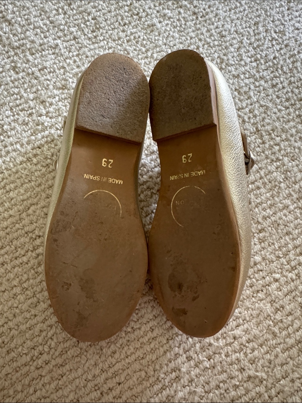 Pepa London Gold T-Strap Mary Jane Shoes - Picture 6 of 6